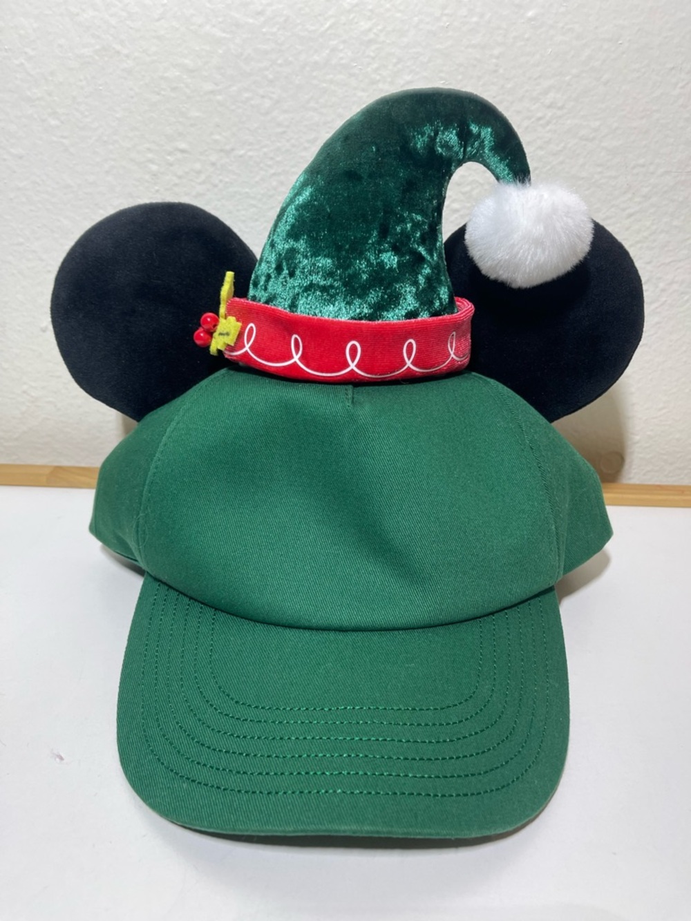 Mickey Mouse Holiday Christmas Elf Baseball Hat Cap Adult Walt Disney Parks 2024